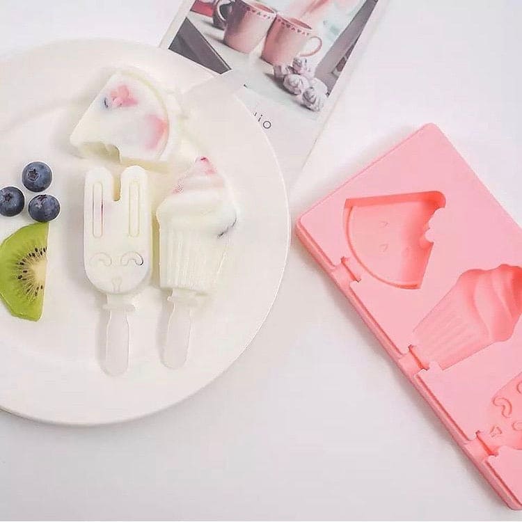 Silicone Popsicle Molds, Set Of 3 Cartoon Ice Pop Maker, Ice Cream Mold Silicone Popsicle Molds, Set Of 3 Cartoon Ice Pop Maker, Ice Cream Mold
